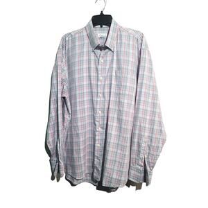 Peter Millar Plaid Silk Blend Button Shirt